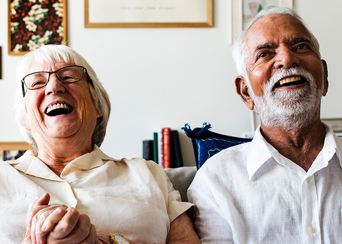 Moradores em casa de repouso