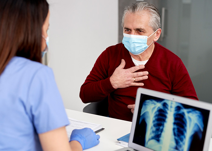 Redução do volume pulmonar