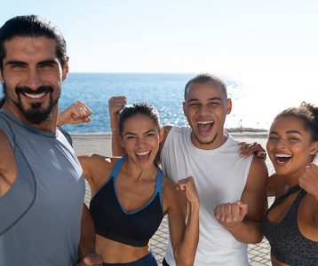 Homens e mulheres saudáveis